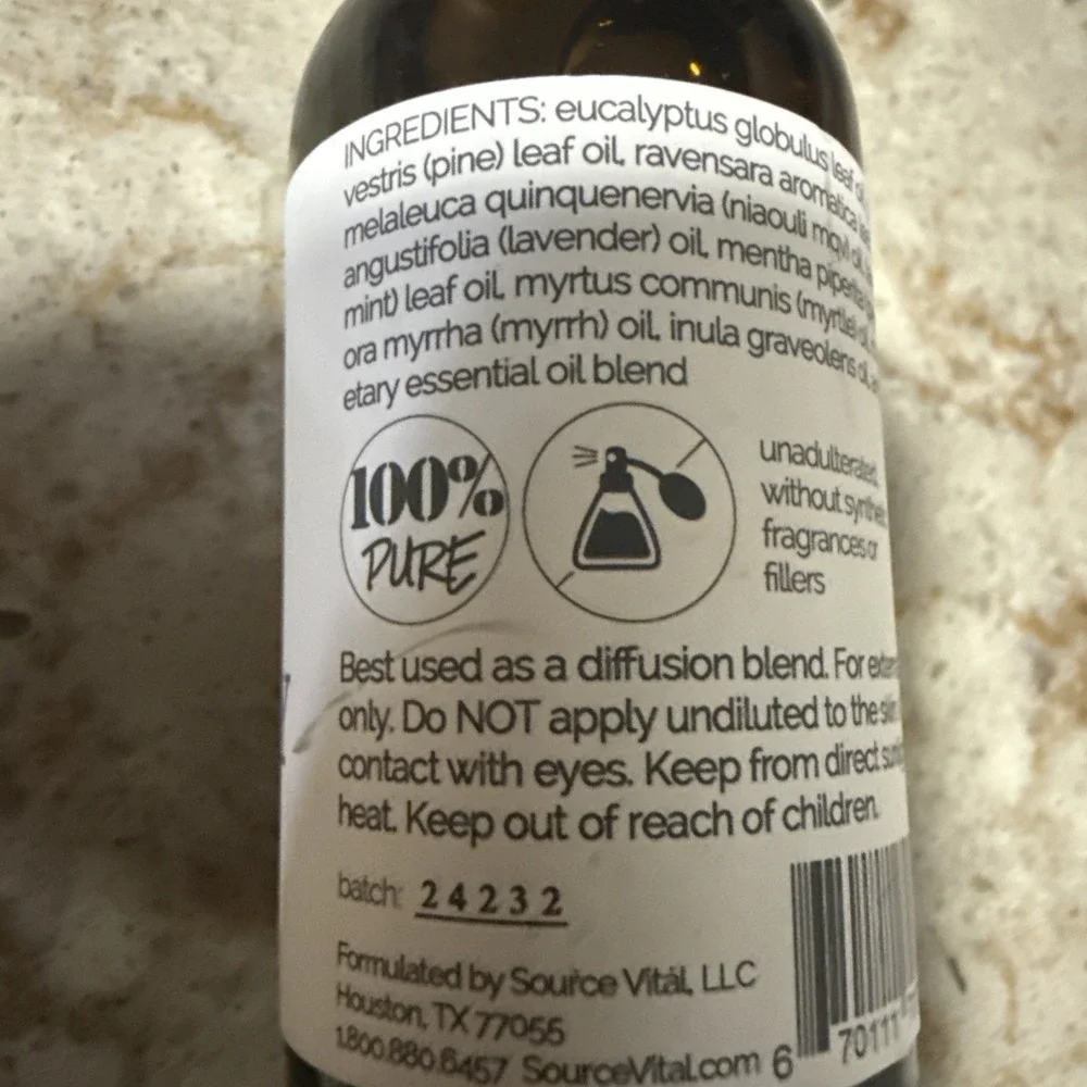 Source Vital‎ Apothecary Respiratory Essential Oil Blend 2.03 Fl Oz